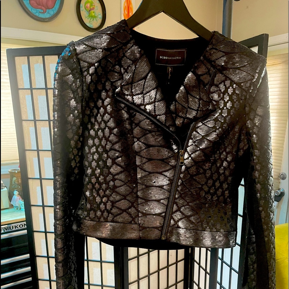 BCBGMAXAZRIA Steven Sequin Jacket- Brand New with Tags